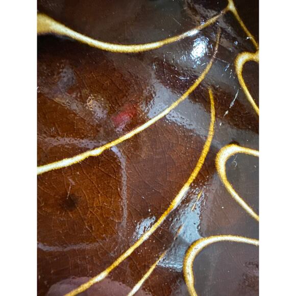 Pied Potter Rick Hamelin Redware Pottery Slipware Christmas Tree Motif Plate - Picture 4 of 12